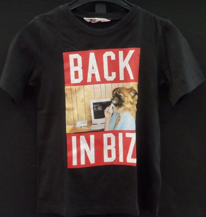 Zwarte T-shirt back in biz