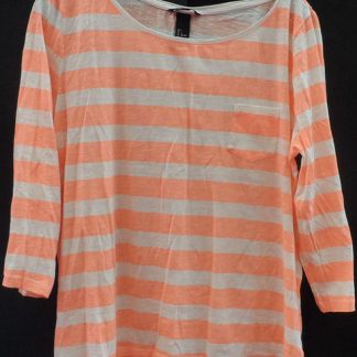 T-shirt lange mouw - Oranje/wit