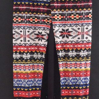 Legging rood/zwart/blauw