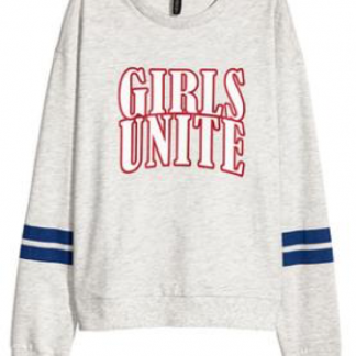 Sweater met print Girls unite