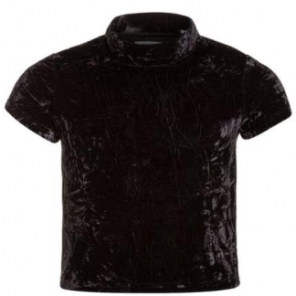 zwarte velvet t-shirt